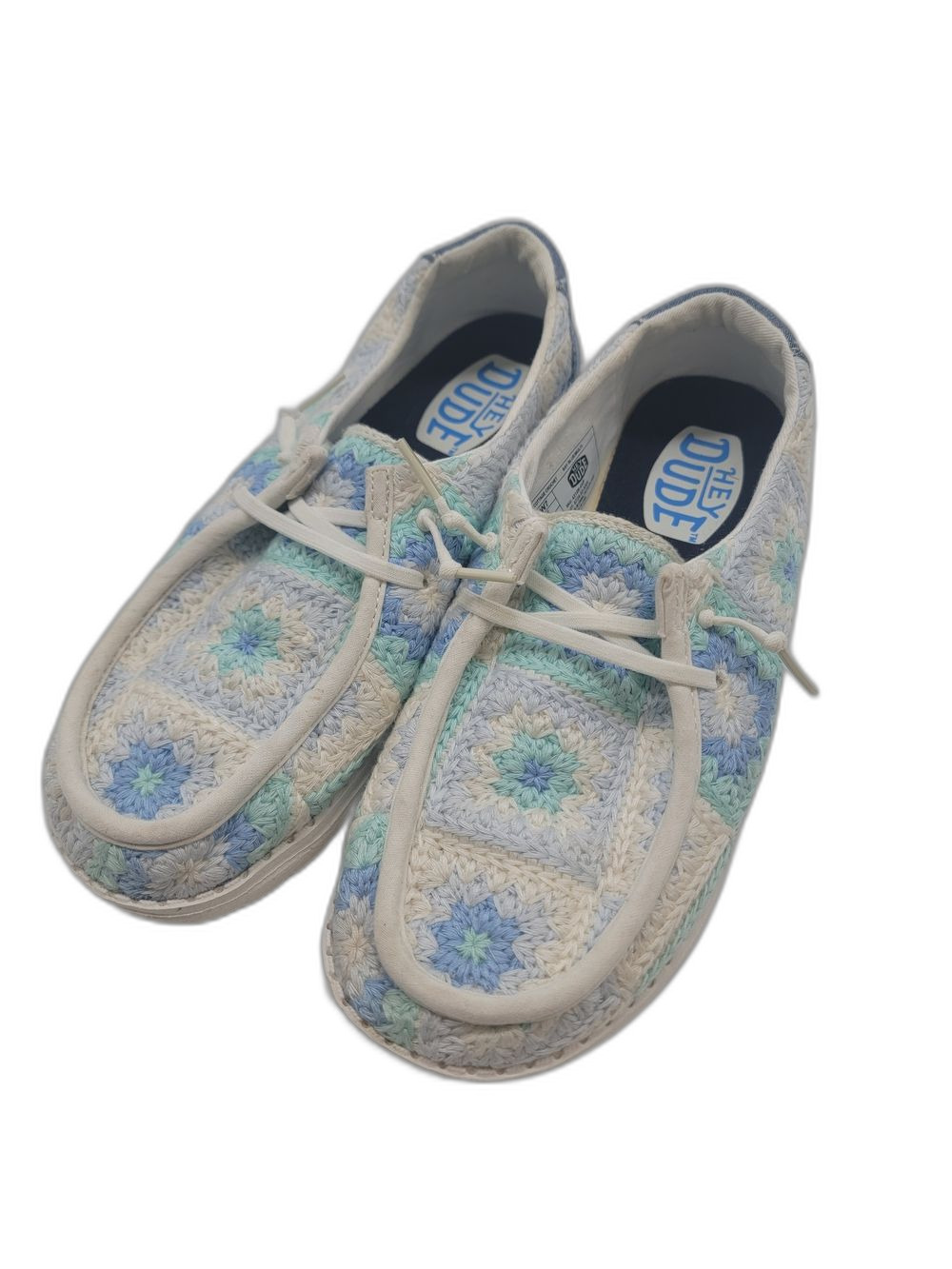 Hey Dude Wendy Cottage Crochet Patchwork Moccasin Sneakers